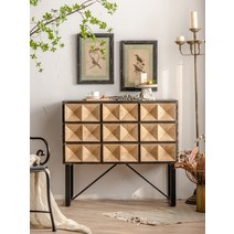 엔틱 장 입구 캐비닛 레트로 침실 서랍 스토리지 거실 단철 사물함 가구, [03] 2429