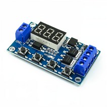 DC 12V 24V 듀얼 MOS LED 디지털 시간 지연 릴레이 트리거 사이클 타이머 스위치 회로 기판 타이밍 제어 모듈 DIY