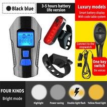 자전거속도계 트림원속도계 즈위프트센서 라이트 세트 led bike light with horn lcd display usb 충전식 라이트 ip65 방수, 056 후미등