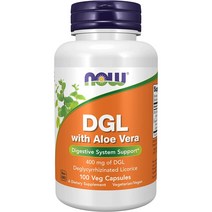 나우푸드 DGL 감초추출물 400mg 100캡슐 NOWFOOD 디지엘 알로에베라잎추출물, 1개
