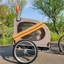 자전거트레일러 바이크트레일러 자전거웨건 자전거바구니 자전거유모차, 블루 라이트, 1개