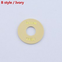 Made in 기존 Epi-phone 3 웨이 토글 스위치 라운드 플레이트 리듬/트레블 서라운드 링, 03 B  Ivory 1 Piece