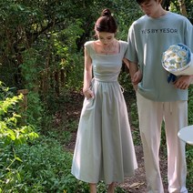 시밀러룩 웨딩 촬영 커플룩 신혼 여행 커플 옷 코디 세트 원피스 티셔츠 팬츠 여름 커플 시밀러룩