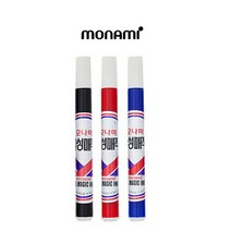 모나미 마카 유성마카 유성매직 3입 (빨강+파랑+블랙), 모나미 유성마카 3입(빨강+파랑+블랙)