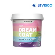 제비스코 드림코트 에그쉘광 0.9L 벽지페인트 드림코트 에그쉘광 화이트크림(0.9L)