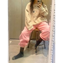 【바지】 솜사탕 팬츠 / 오조드파파 / 아이보리 백멜란지 핑크