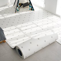 제로벨 1+1 15T PVC 층간소음 롤매트 폭110cm x 1m 거실 아이방 유아 어린이 놀이방 매트, 크로스