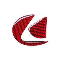 BLAKAYA 스티어링 휠 엠블럼 로고 배지 스티커 탄소 섬유 내부 커버 트림 LEXUS CT ES NX RX GX LS LX 2012 2013 2014 2015 2016 (레드)