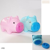 옛날 부부 돼지 저금통 2개입 커플 되지 대지 동전 저금함 플라스틱, 기본