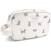 [파다] EACHY Makeup Pouch Small Cute Compact Items Bag-in-Bag Storage Functional Cosmetics Travel Whit