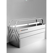 스텐 스테인리스 스틸 공구함 도구 상자 3단 공구, 스테인레스 스틸 도구 상자 - 칸막이 없음