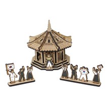 3D나무퍼즐 독립운동 탑골공원 모형 만들기 수업, 색상, 퍼즐/블럭 조각 수