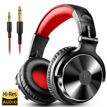 Oneodio-전문 스튜디오 DJ 헤드폰 (마이크 오버 이어 포함) 유선 이어폰 HiFi 모니터 PC 용 접이식 게임용 헤드셋, Pro-10Red_러시아
