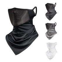 1+1 자전거버프 여름 귀걸이 자전거마스크 자외선차단 쿨마스크 스포츠마스크, 럼프마스크(블랙+그레이)