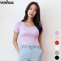 [사도] [보슈아]숙녀-La2232캡내장반팔라운드티셔츠/이너티셔츠[1187]