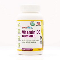 임산부비타민D 키즈 유기농비타민D 비타민 D3 거미 곰 맛있고 젤라틴이 없는 채식주의자 섭취 방법 60개, 단일수량, 단일개당 용량/중량/정