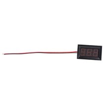 DC 0-40V LED Display Digital Voltmeter Three-Wire Meter for Motorcycle Car Auto Voltage Measurement, 01 빨간