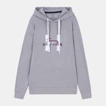 타미 남성용 빅 로고 스웨트 긴소매 후드 티셔츠 그레이헤더 09T4150 GRAY HEATHER