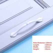 서랍 캐비닛 가구 처리 손잡이 도어 주방 단순 후지 화이트, A10-128