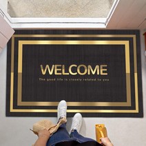 웰컴 WELCOME 매트 입구 발판 현관 업소용 입구 러그 어서오세요 발매트, 횡판(브라운) + 70x140cm(가로판)