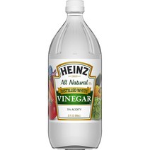 Heinz All Natural Distilled White Vinegar 5% Acidity 하인즈 화이트 비니거 식초 32oz (946ml) 2팩, 1개