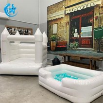 에어바운스 생일 미니 화이트 에어 바운스 하우스 풍선 점프 성 놀이 공 풀 키트 판매, Big Set