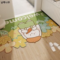 캐릭터 플라워 강아지 매트 가정용 컷팅 발매트 현관 입구 내마모성 실크링 매트