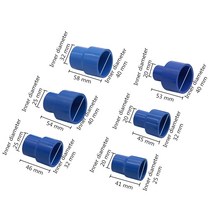 ibc탱크 25 20mm 40 32mm 40/32 20/25mm PVC 스트레이트 감소 커넥터 파이프 감속기 어댑터 관개 워터 피팅 1 개, 03 파란_01 40mm-32mm