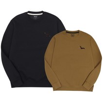 옥스타 닥스훈트 자수 패밀리 특양면 맨투맨 가족티