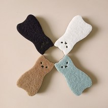 [소공원] 냥덕 귀여운 고양이수세미 3중 양면 주방 스폰지 캐릭터 다용도, 1팩(4ea), 1팩