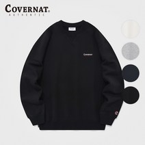 COVERNAT 스몰 어센틱 로고 맨투맨 블랙 198477