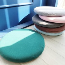 둥근 쿠션방석 원형 30CM 패브릭 탈부착 메모리폼 사무실 학생 매장 카페 업소용 호떡