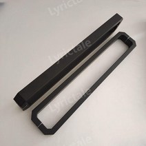 강화도어손잡이 문손잡이 철문 카페 알루미늄 상가, 매트 블랙, 800MM총긴구멍거리775MM