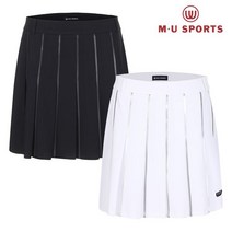 엠유스포츠 플리츠 배색 프린트 스커트 MU22122SC04