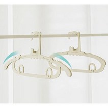 아기 유아 키즈 아동용 청소년 길이조절 옷걸이 고리, 핑크 10개입