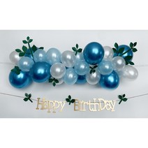 트윙클 이거다드림 홈파티 풍선가랜드 미니 생일 크리스마스 할로윈 소품 장식 사, 블루믹스