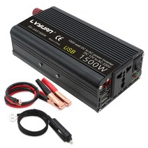 인버트 시거잭인버터 차량용인버터 인버터 1500W/2000W DC 12V ~ AC 220V 휴대용 자동차 전원 인버터 충전, 04 1500W LED
