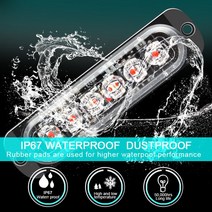 경광등 비상등6LED 무선 스트로브 라이트 자동차 비상 점멸등 다이오드 램프 트레일러 트럭 경찰 경고등, 04 White