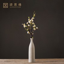 인테리어 시뮬레이션 복숭아꽃 다발 거실 TV 꽃병 꽃꽂이 리얼 화예동백 인테리어조화꽃 인조꽃 조화꽃장식, 홑가지 길이 48cm 세로 약 20.5cm