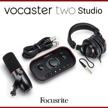 포커스라이트 Vocaster Two Studio 팟캐스트 패키지 [오인페+마이크+헤드폰+케이블]