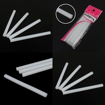 마트498 핫멜트스틱120MM 4P 크림납 유아미술놀이 어린이집만들기 실리콘총 글루건스틱 유치원만들기