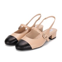 바바라 양가죽 토캡 메리제인 여성슬링백 3cm BBG106BE