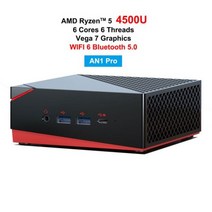 미니pc AMD-라이젠 R5 3750H R7 2700U 미니 PC 베가 10 그래픽 포함 4K UHD Nvme SSD 데스크탑 게임용 컴, 01 No RAM No Storage_02 AU, 04 AN1 Pro R5 4500U