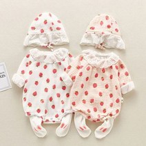 도트 가디건 데님 유아 우주복 (6-24개월) 302759 돌, 딸기 콕콕 유아 바디슈트 3종세