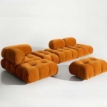 페블소파 패브릭 3인 조약돌 모듈형 코너 소파, 오프화이트