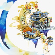 3D 금속 퍼즐 문 팰리스 모델 키트 DIY 레이저 컷 조립 직소 어린이 데스크탑 장식 선물