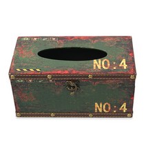 위하우스 빈티지 우드 각티슈 커버 티슈케이스, 그린넘버포 티슈케이스