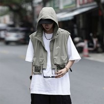 조끼 전술 캠핑 포켓 힙합 스트리퍼는 여름에도 많이 일한다
