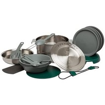 Stanley 어드벤처 캠프 조리 세트 24 oz 주전자 포함, Base Camp Cook Set (21 Pieces), Stainless Steel