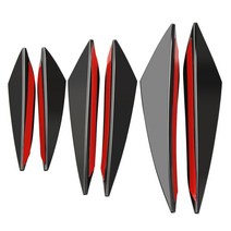 보호 방어 6pcs 자동차 앞 범퍼 립 장식 디퓨저 현대 악센트 Elantra 소나타 Santafe Veloster 창세기 Azer, 01 Black 6pcs